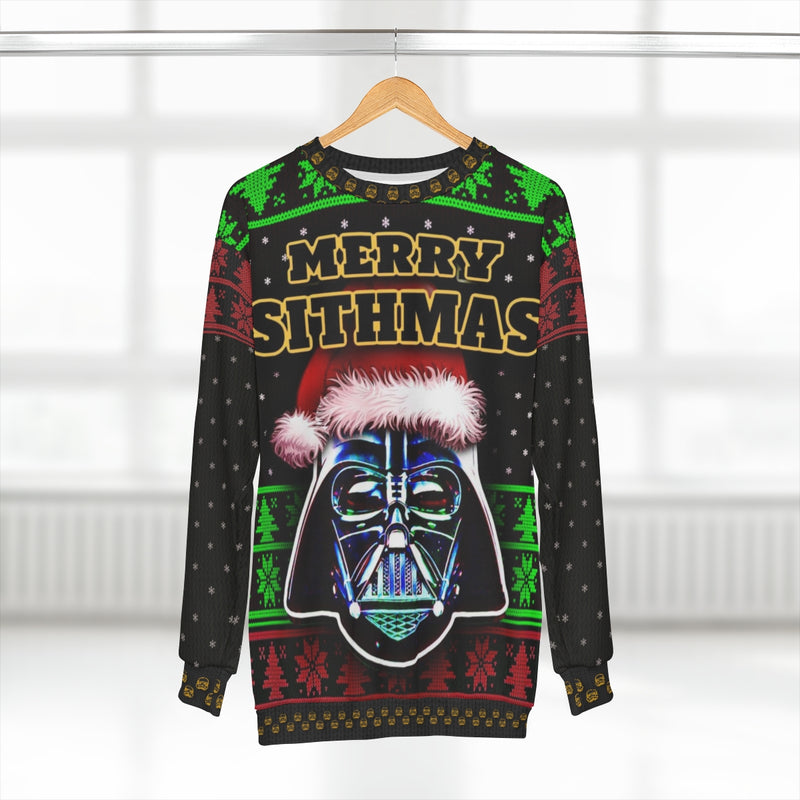 Star Wars Darth Vader Ugly Christmas Sweater SithMas Party AOP Unisex Sweatshirt