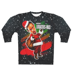 Ludacris UGLY CHRISTMAS SWEATER Funny Xmas Party Holiday Sweatshirt Music Rapper - JohnnyAppz