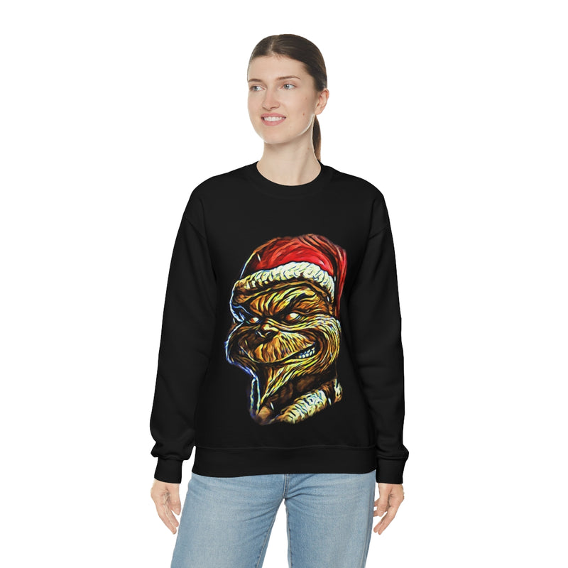 Grinch Ugly Christmas Sweater Unisex Heavy Blend Crewneck Sweatshirt Gildan