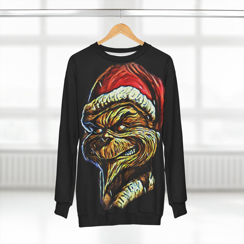 Grinch Ugly Christmas Sweater AOP Unisex Sweatshirt