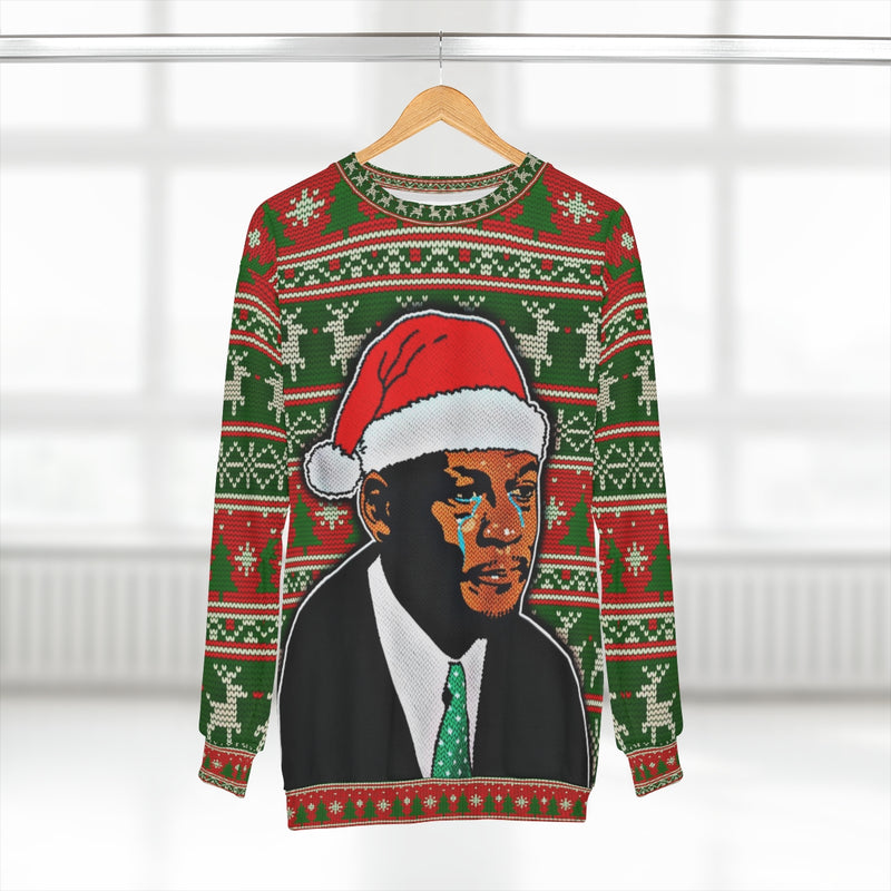 Michael Jordan Ugly Christmas Sweater Crying NBA Basketball GOAT Unisex Sweatshirt