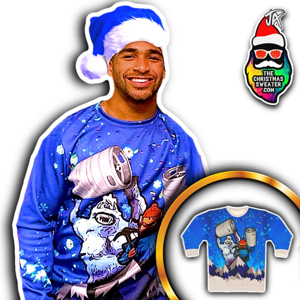 Rudolph Reindeer Party UGLY CHRISTMAS SWEATER! Funny Xmas Party Sweatshirt Movie - JohnnyAppz