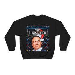 Elon Musk Ugly Christmas Sweater - Doge SpaceX Mars Twitter - Holiday Party Unisex Crewneck Sweatshirt