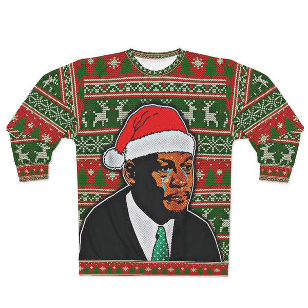 Michael Jordan Ugly Christmas Sweater Crying NBA Basketball GOAT Unisex Sweatshirt
