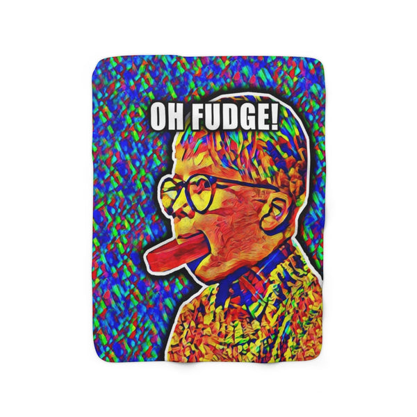Ralphie A Christmas Story “Oh Fudge” Sherpa Fleece Blanket Warm Winter Holiday Gift Present