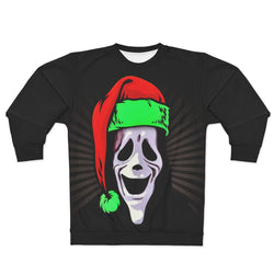 Happy Scream Mask Christmas Sweater Funny XMas Scary Movie Unisex